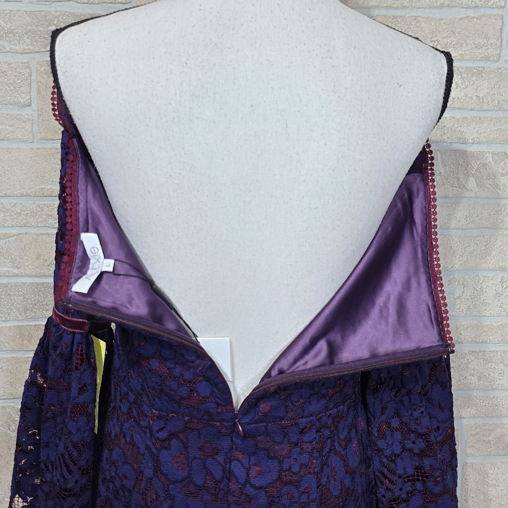 NWT ALEXIS BELIN NEIMAN MARCUS EXCLUSIVE Lace Overlay Bell Sleeve Halter - Picture 9 of 10